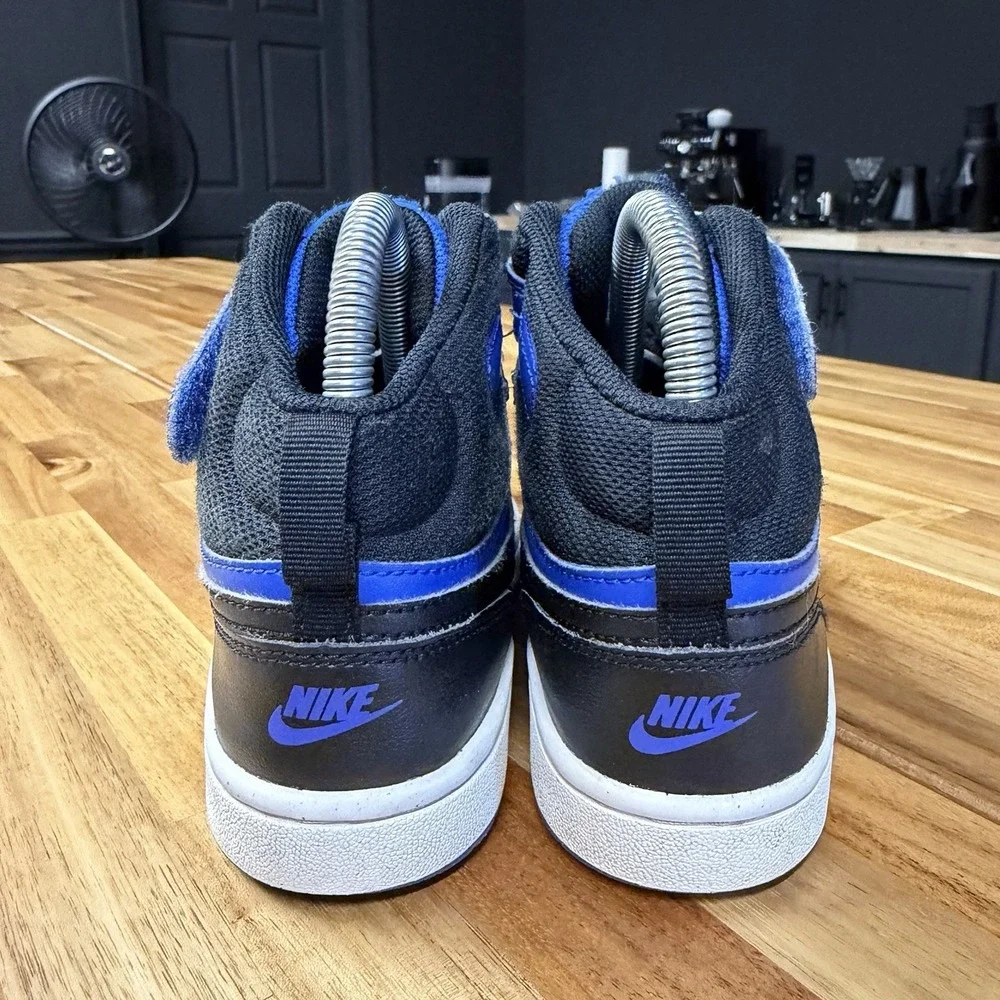 Nike Court Borough Mid 2 Shoes Youth 2.5Y Blue Basketball Sneakers CD7783-404